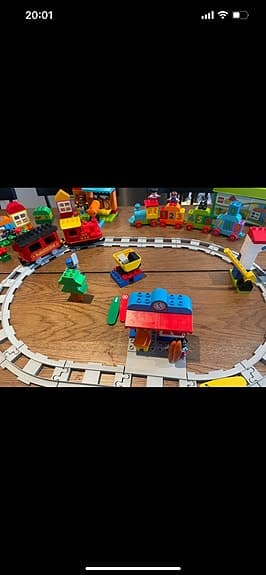 Lego Duplo Spiderman Tågbana Polisbil Brandman Leksaker