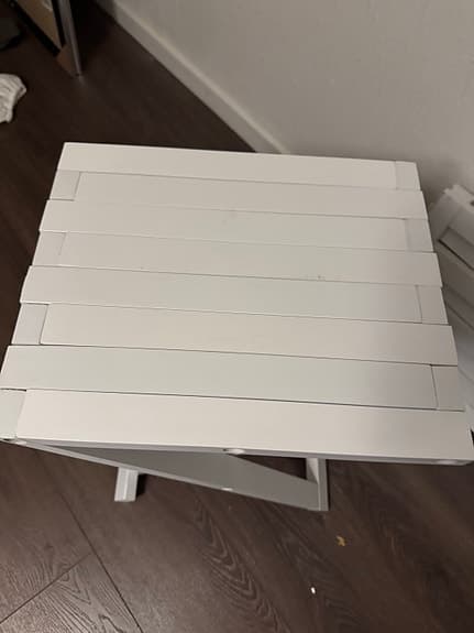 Vita pallar  hopfällbara