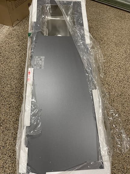 Marbodal diskbänk rostfri 1904x600 mm med grå bänkskiva