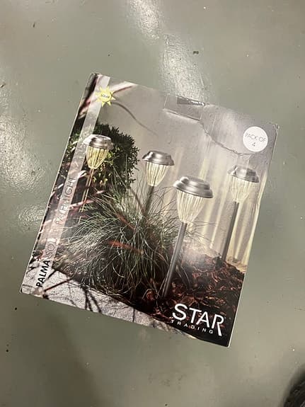 Star Trading solcellsdrivna trädgårdsspottar rostfritt stål