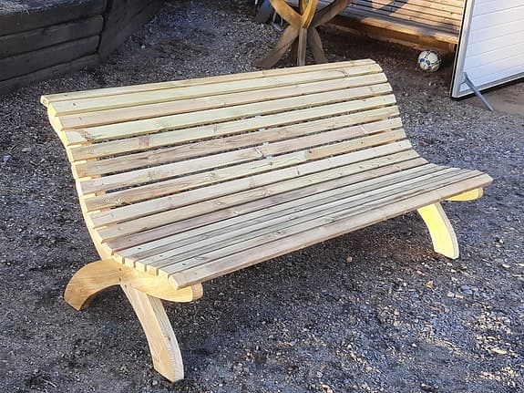 Trädgårdsbänk trä 180x80 cm natur