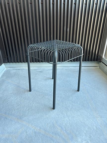 IKEA Västerön grå pall, metallpall (1999) Utgått ur sortimentet