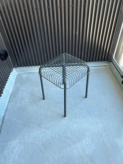 IKEA Västerön grå pall, metallpall (1999) Utgått ur sortimentet