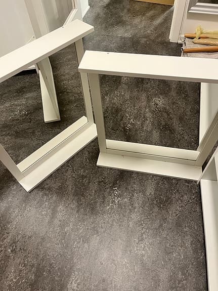 2st IKEA spegel vit silverån