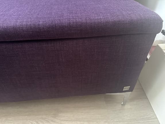 Zebra Collection sängförvaring/pall lila tyg