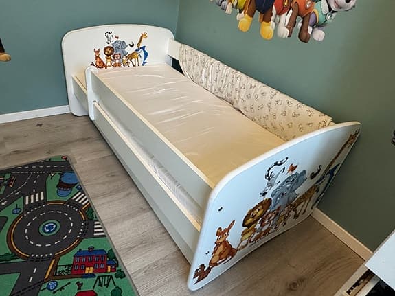 Barnsäng - Babydreams Vit - Djur 140x70 Cm