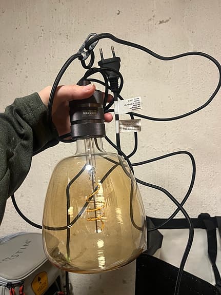 Stor glödlampa med sladd