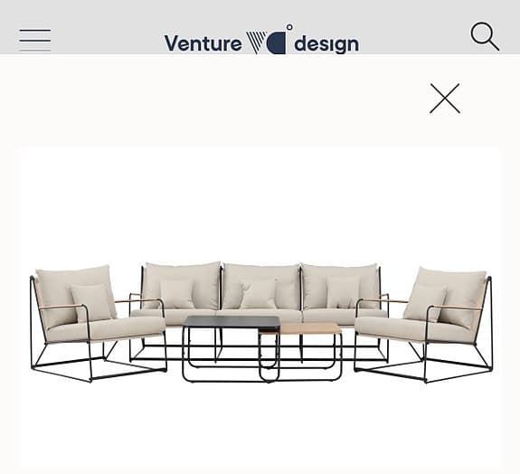loungeset utemöbler i beige/svart