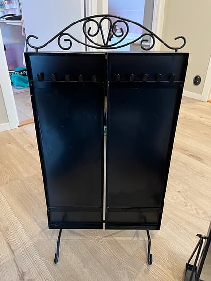 2 st IKEA KARMSUND bordsspegel svart metall