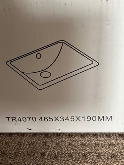 TR4070 tvättställ 465x345x190 mm vit