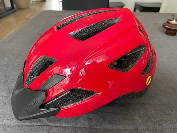 Cykelhjälm stl 52-57 med LED-belysning