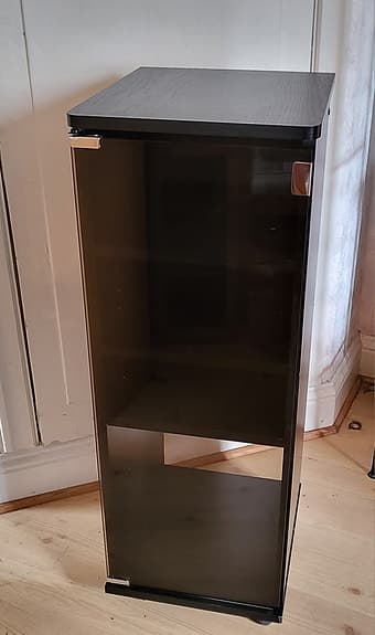 Skåp förvaringsskåp svart med glasdörr