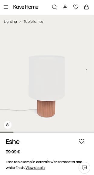 Bordslampor från Kave Home i keramik med terracotta-finish