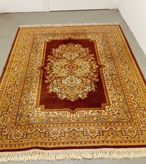 vacker mönster orientalisk persisk ullmatta hell ren som ny