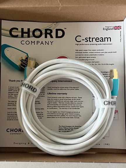 Chord Company C-Stream Nätverkskabel (5m) Ny