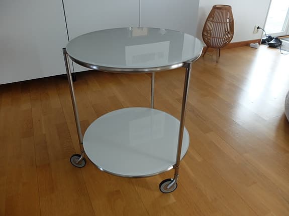 Soffbord glas och stål, 2 st