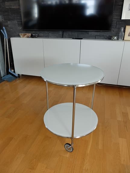 Soffbord glas och stål, 2 st