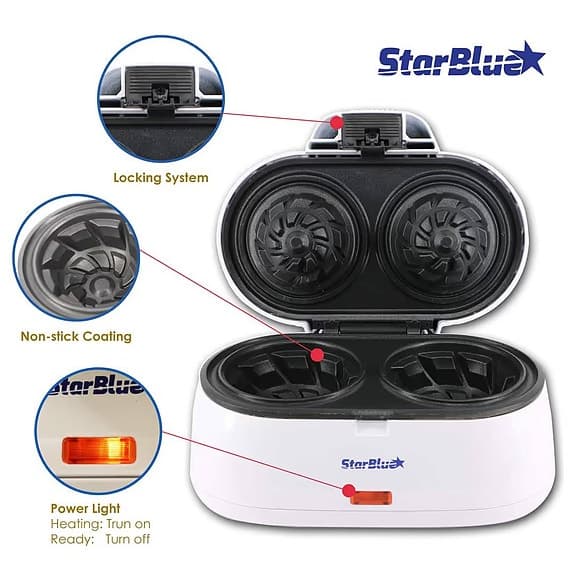 StarBlue Dubbel Våffeljärn Skålar