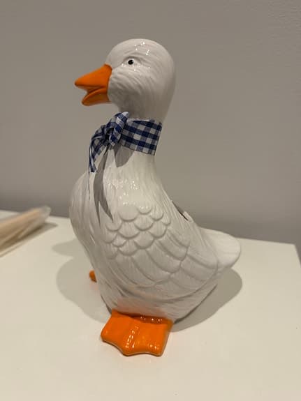 köksreda gås köksredskapshållare vit