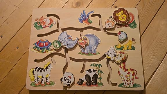 Bino & Mertens motorikspel Africa träpussel