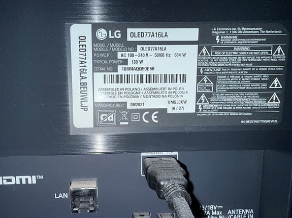 LG OLED77A16LA TV 77 tum svart