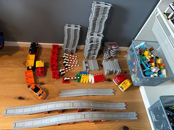 Lego Duplo City tågräls och tillbehör