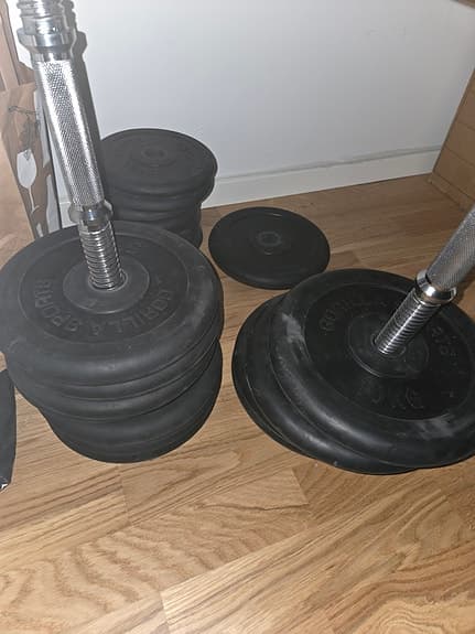 Fria vikter 100kg vikter totalt