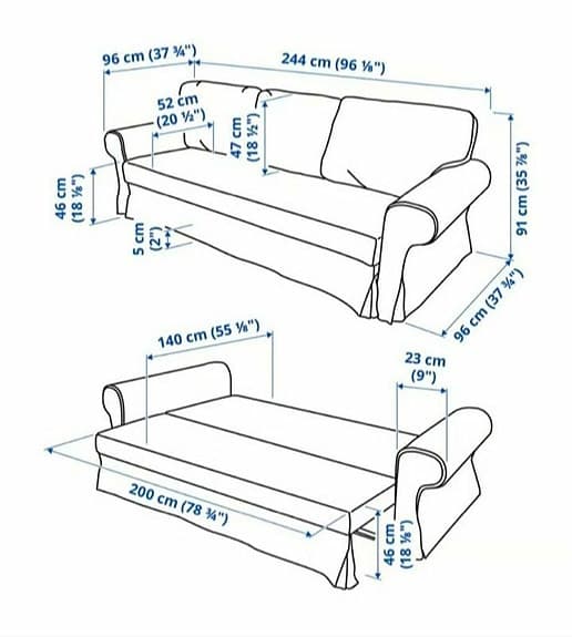 3-sits bäddsoffa