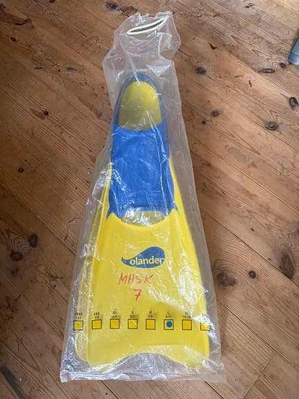 Olander simfena gul blå storlek 7