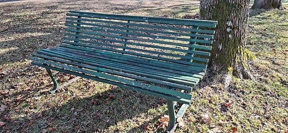 Parkbänk, trädgårdssoffa, grönmålad, 3st