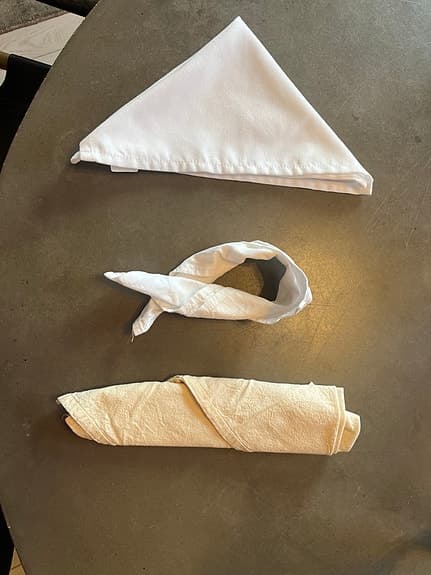 Tygservetter till bröllop/festservering