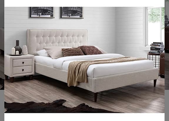 Klädd sängram 120 cm bred