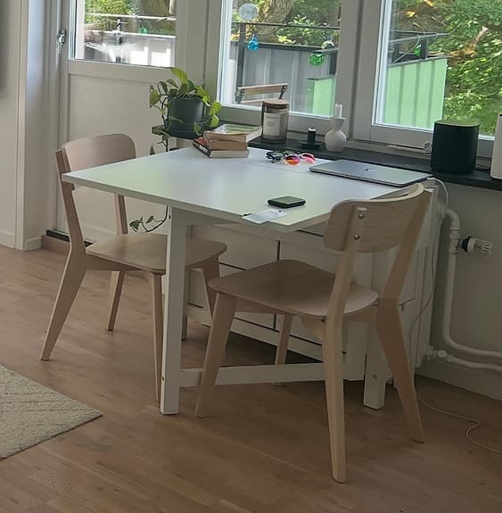 Ikea Norden klaffbord vitt