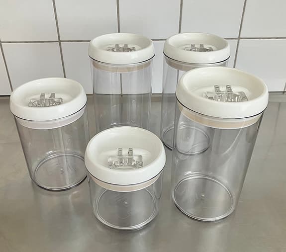 Förvaringsburkar m. lufttäta lock