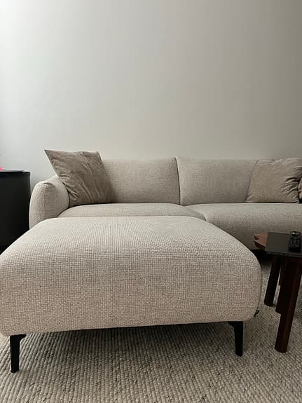 2,5 sits med fotpall/sittpall