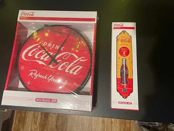 Coca Cola väggklocka + termometer
