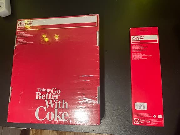 Coca Cola väggklocka + termometer