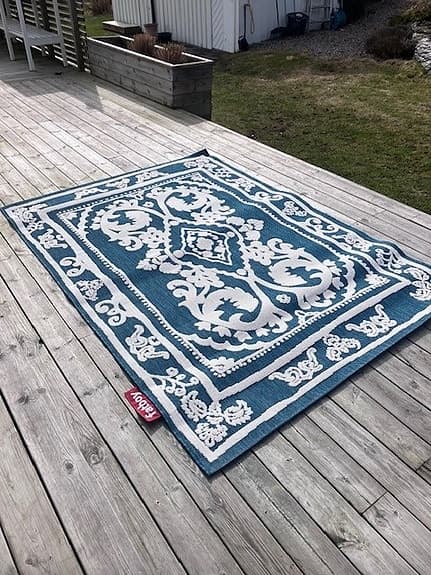 Fatboy matta blåvit mönstrad utomhus