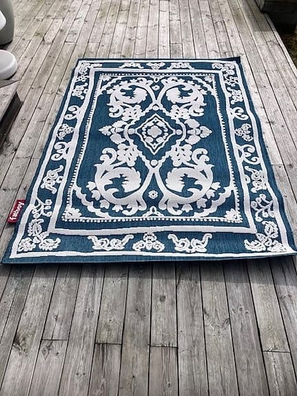 Fatboy matta blåvit mönstrad utomhus