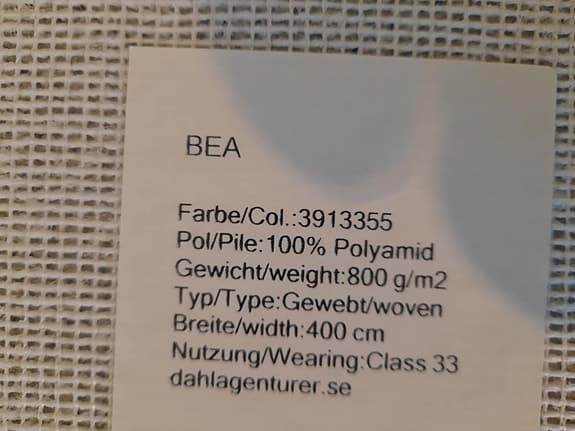 Tygprover BEA – 7 st, 15 × 18 cm