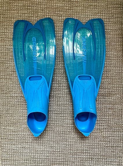 Cressi simfenor barn strl 33/34 — blå, self-adjusting 🐠