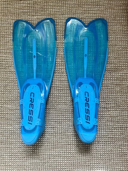 Cressi simfenor barn strl 33/34 — blå, self-adjusting 🐠