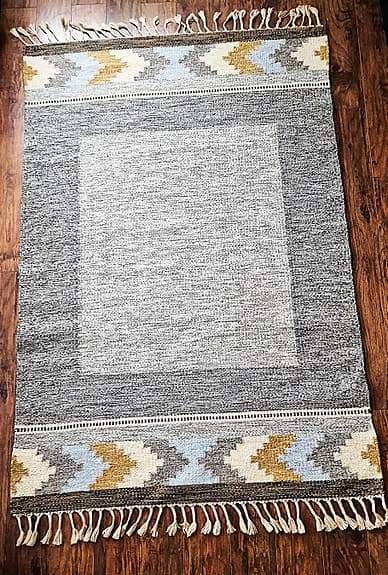 Exklusiv svensk röllakanmatta av Ingegerd Silow – 202 x 135 cm