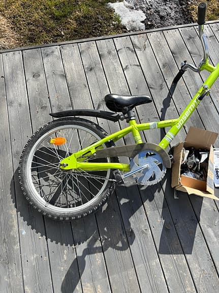 Barncykel påhängscykel 20" grön