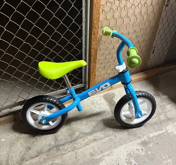 Evo balanscykel 10" blå grön