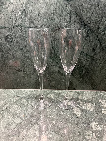 Paketpris champagneglas, 2 st Orrefors (Hagastaden)