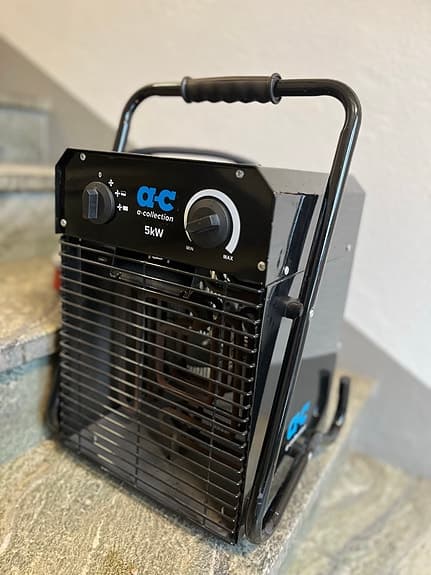 A-COLLECTION Värmefläkt 5 KW, med reglerbar termostat 400V