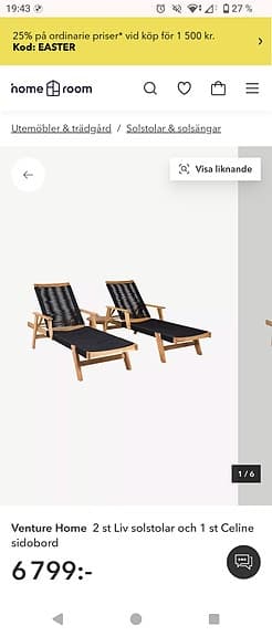 2 st solstolar NYA samt bord