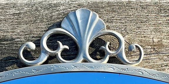 Oval tennspegel Swedish Grace 1920/30-tal – dekorativ