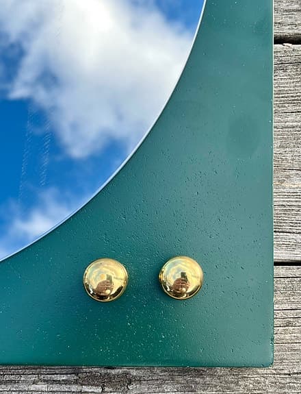 Vintage spegel med knoppar 1960-tal - 45x45 cm - Retro-Look